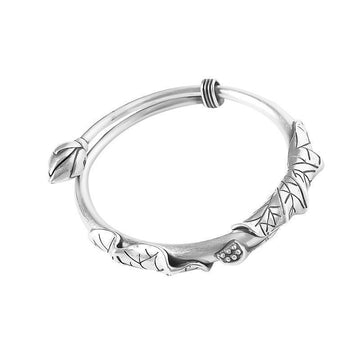 Great Gift Ideas - Elegant Vintage Unique Design Lotus Leaf Handmade Bracelet - The Jewellery Supermarket